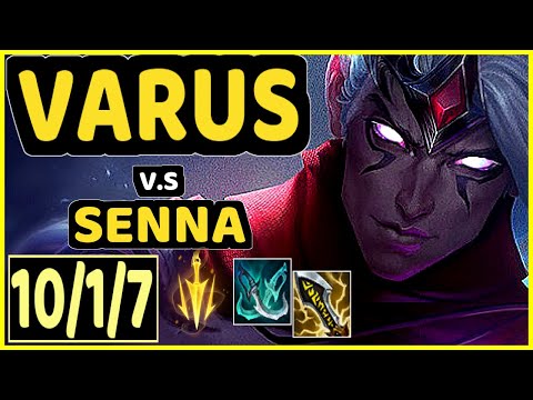 APOLLO (VARUS) vs SENNA - 10/1/7 KDA BOTTOM ADC GAMEPLAY - NA Ranked GRANDMASTER