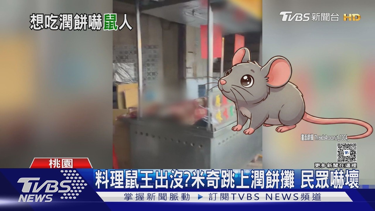 影音/料理鼠王出沒?中壢知名潤餅攤見「米奇」 業者喊冤2原因所致