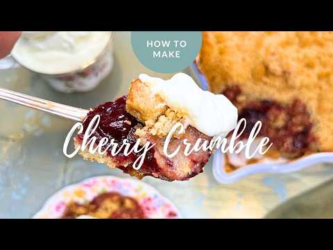 Easy Cherry Crumble (Vintage Recipe!)
