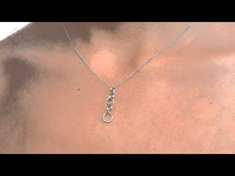 G4054 - Stunning 0.04ct Diamond and 9K White Gold Pendant