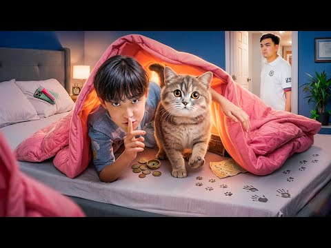 БІЗ ҮЙДЕ ҚҰПИЯ МЫСЫҚ ЖАСЫРДЫҚ! 😱🐱