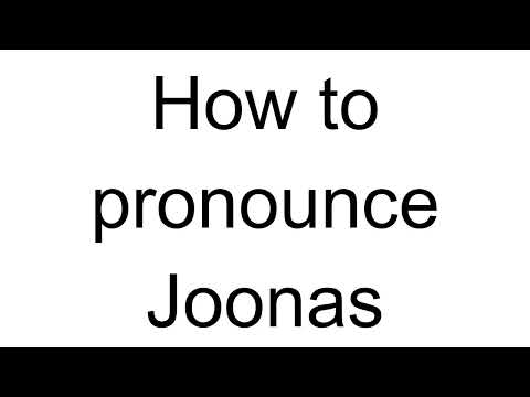 How to Pronounce Joonas (Finnish)