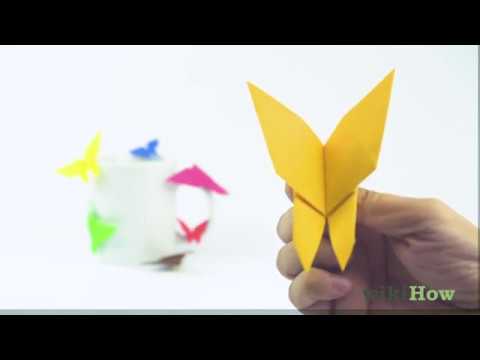Einen Origami Schmetterling Basteln