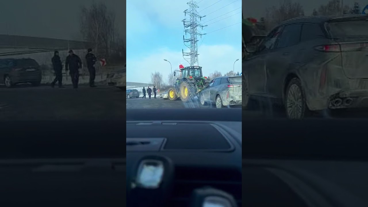 Protest Rolników 9.01.2026 - jazda w kółko