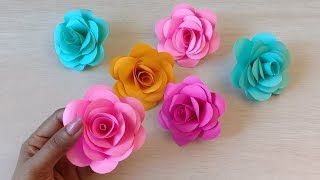How to make Realistic Easy paper Roses  Paper flow