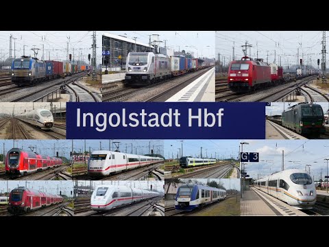 Zugverkehr in Ingolstadt Hauptbahnhof mit vielen angekündigten Zügen von Heiko Grauel