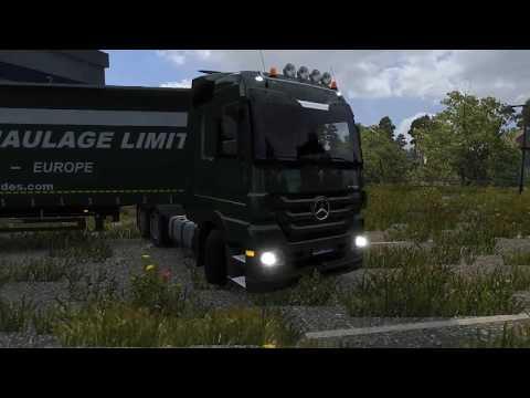 Ets2 GREEK Mercedes Actros Mp3 & Kenworth W900 Outback Truckers tribute pt 3
