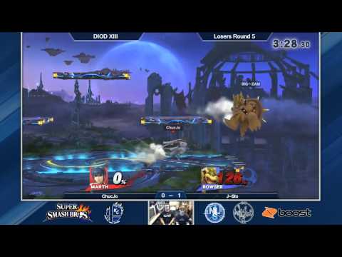 DIOD XIII SSB4 Singles Losers Round 5: ChucJo (Marth) Vs. J~Slo (Bowser)