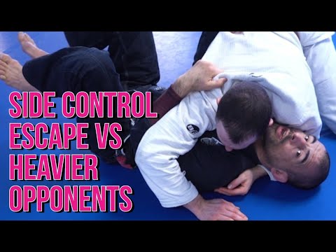 Easiest Side Control Escape For White Belts and Against Heavier Opponents