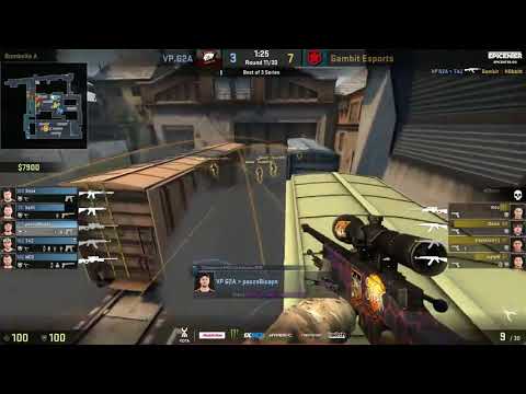 TaZ triple kill hold M2 Train. Virtus.pro vs Gambit