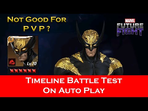 Tier 3 Wolverine New Uniform Test In Timeline Battle On Auto Play - Marvel Future Fight