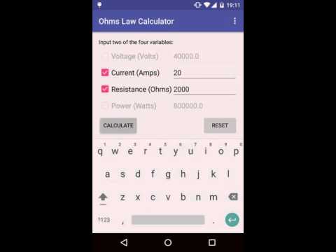 Easy Ohms Law Calculator Video