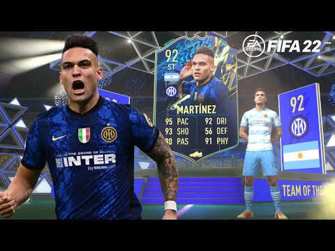 92 LAUTARO MARTÍNEZ TEAM OF THE SEASON Walkout Animation | FIFA 22 Ultimate Team
