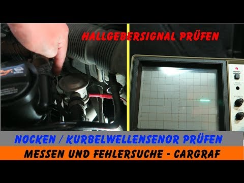 Check camshaft/crankshaft sensor - Hall sensor signal - Oscilloscope