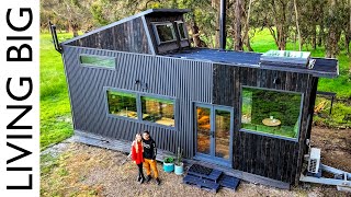 Ultra-Tall Tiny House WIth Pop-Top Roof And Brilliant Home Office!