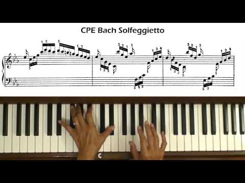 CPE Bach Solfeggietto in C minor, H 220, Wq. 117/2 Piano Tutorial