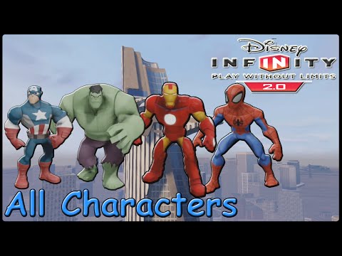Disney Infinity 2.0 Marvel Super Heroes All Characters (Gameplay)