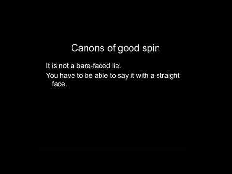 That's soulless! - How to build superstition. Cannons of good spin