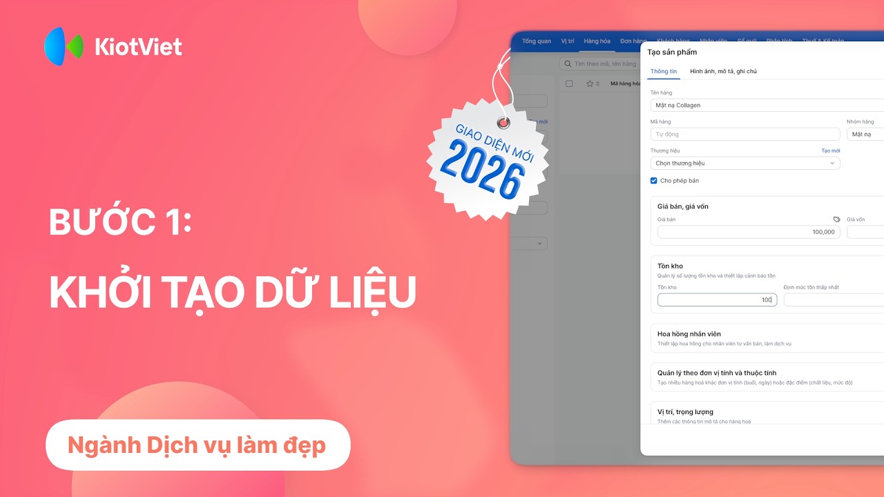 Khởi tạo dữ liệu