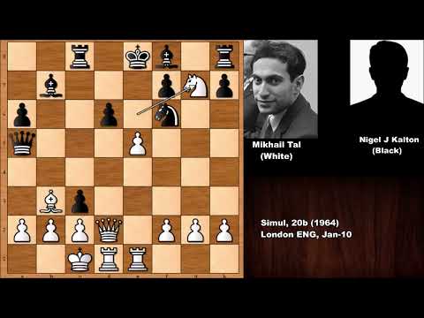 Mikhail Tal vs Nigel J Kalton - London (1964)