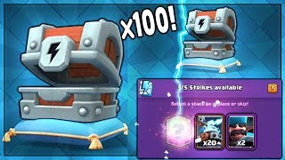 OPENING x100 NEW LIGHTNING CHESTS! | Clash Royale | NEW LIGHTNING CHEST LEGENDARY?? MASS OPENING!