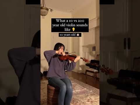 What a 10 vs 200 yr old violin sounds like...#shorts
