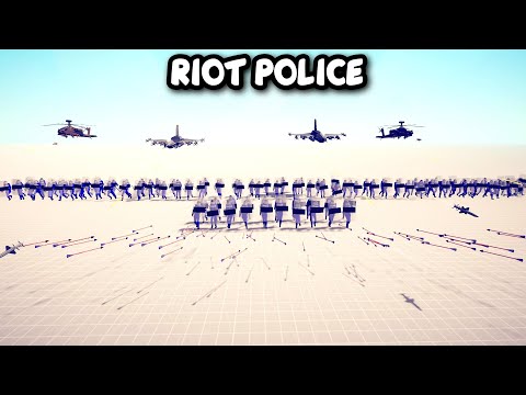 RIOT POLICE Vs LONG RANGE UNITS - TABS - Totally Accurate Battle Simulator