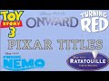 Reviewing Every Pixar Title