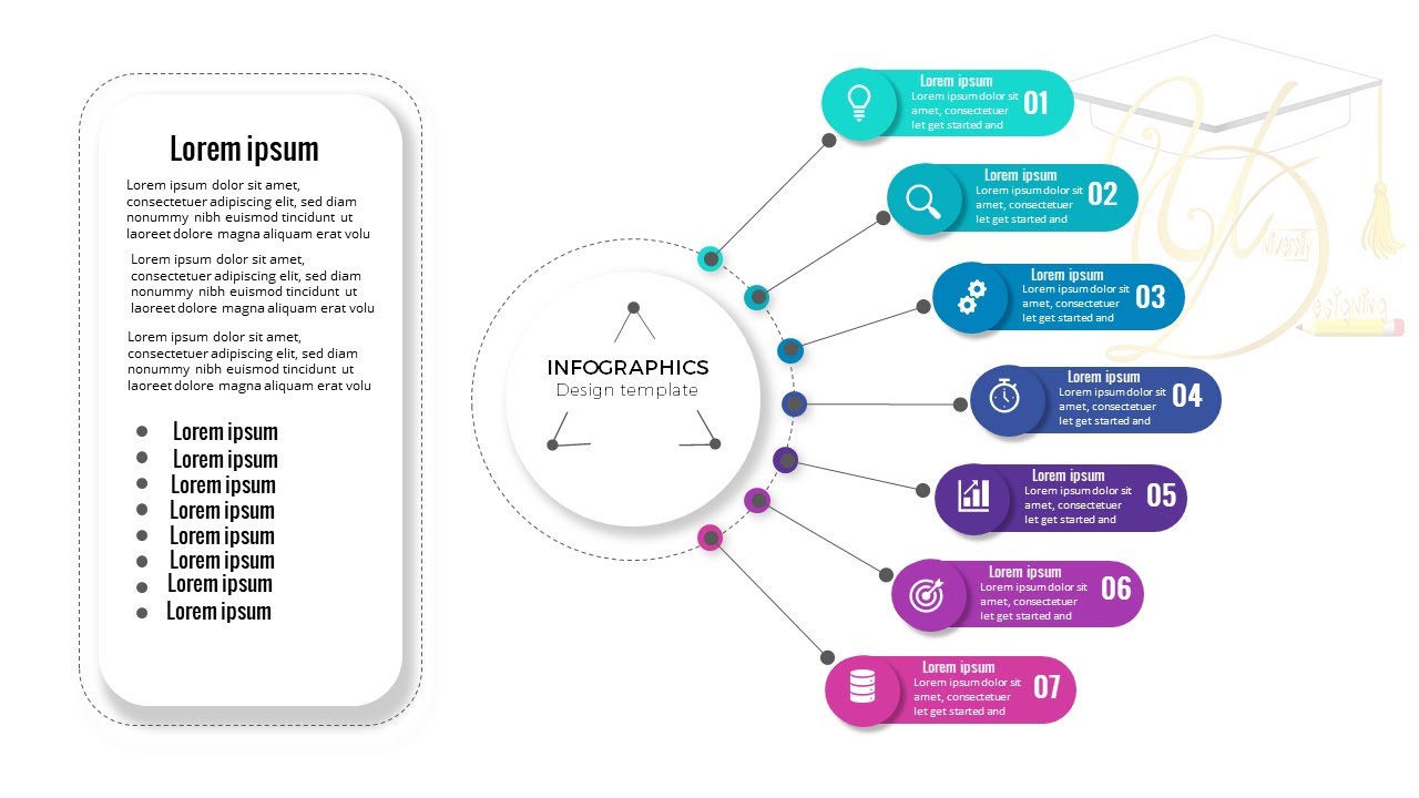 design 7 steps infographic in PowerPoint  tutorial no 45