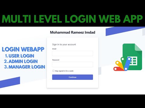 How to Create Multi-Level Login Form Using Google Sheets & Apps Script | B23