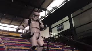 Stormtrooper takes a tumble