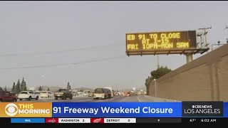 91 Freeway weekend closure
