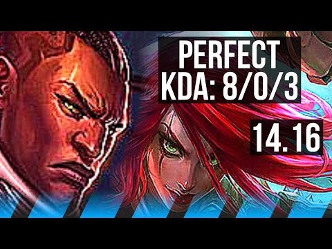 LUCIAN vs KATARINA (MID) | 8/0/3, Legendary | EUW Master | 14.16