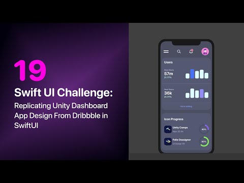 SwiftUI Dribbble Challenge 19:  Replicating a Unity app design from Dribbble in SwiftUI!