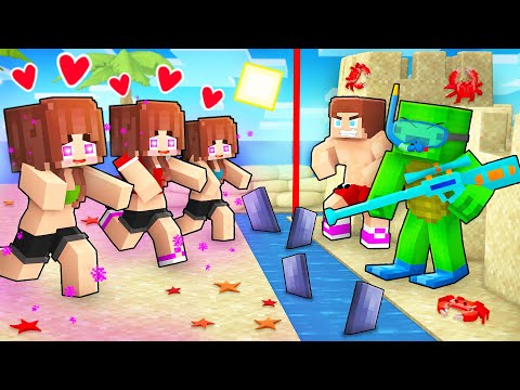 JJ LOVE CURSE VS Security Summer House - Maizen Minecraft Animation
