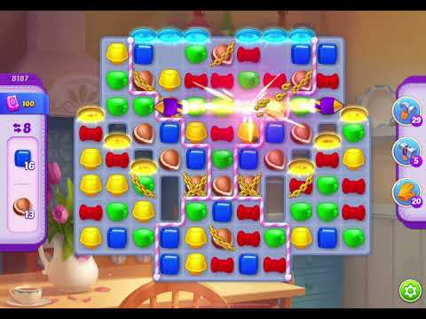 HomeScapes Level 8187 no boosters (16 moves)