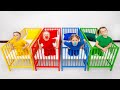 Five Kids Maria Plays With Baby Alex And Sisters Challenge With Baby Dolls Other Funny Videos