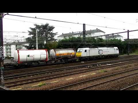 Bombardier Traxx E 186 Locomotive on Saint-pierre-des-corps (Euro Cargo Rail Freight)