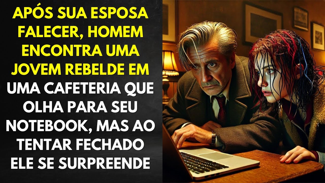 Após Sua Esposa Falecer, Homem Encontra Jovem Rebelde Em Uma Cafeteria Que Olha Para Seu Notebook