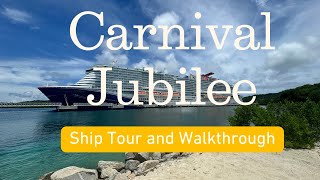 CARNIVAL JUBILEE full ship tour and walkthrough!! TIME STAMPS INCLUDED IN DESCRIPTION.