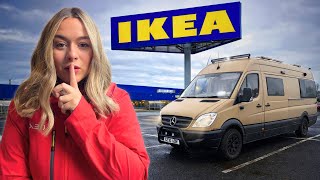 IKEA Stealth Camping at CHRISTMAS in our Campervan | VANLIFE UK