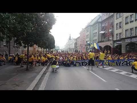 SLEZSKÝ FC OPAVA pochod městem vítěz FNL