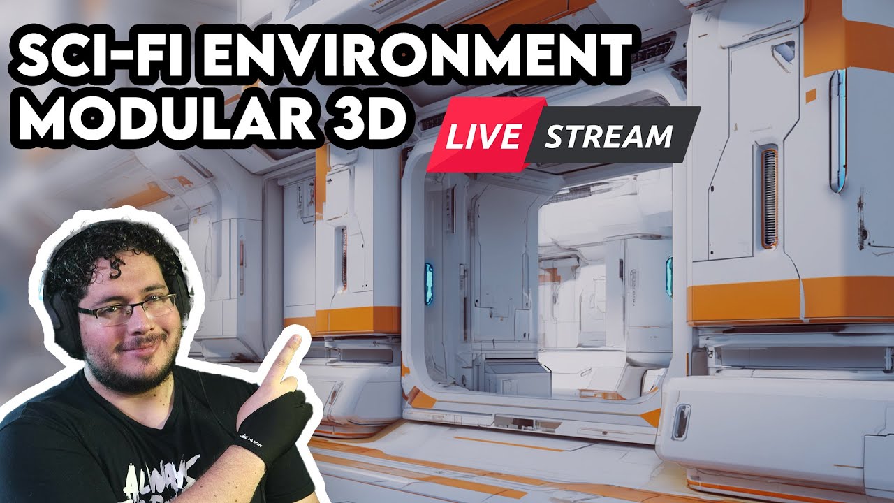 3D Modular Modelling - Sci fi Environment Livestream