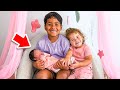 Brother And Sister Meet NEWBORN BABY For The First Time!