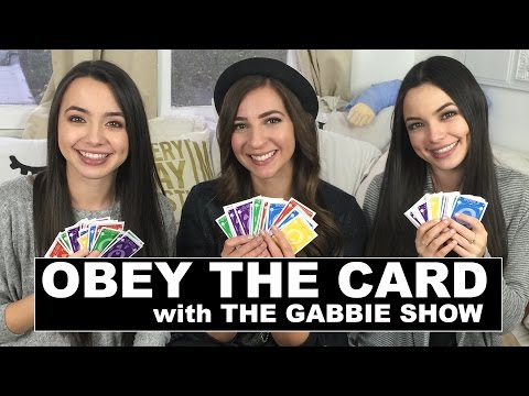 OBEY THE CARD CHALLENGE w/ The Gabbie Show - Merrell Twins - Quelf Video