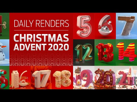 C4D Christmas Daily Advent Renders 2020