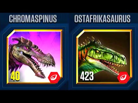 CHROMASPINUS VS OSTAFRIKASAURUS | JURASSIC WORLD THE GAME