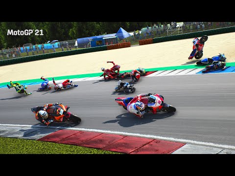 MotoGP 21 Career Mode Gameplay Part 1 - HUGE CRASHES!! (MotoGP 2021 Game Career PS5 / PC)
