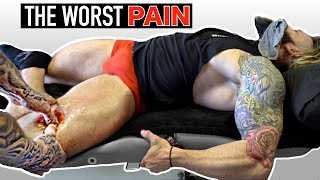 The WORST PAIN I&#39;ve Felt! | FIXING HIP &amp; KNEE Pain | Trigger Point Therapy (Lex Fitness)