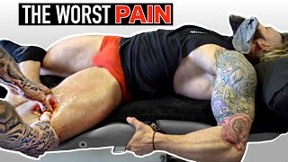 The WORST PAIN I&#39;ve Felt! | FIXING HIP &amp; KNEE Pain | Trigger Point Therapy (Lex Fitness)